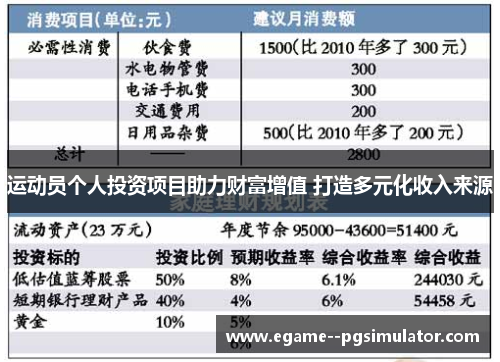 运动员个人投资项目助力财富增值 打造多元化收入来源 运动员个人投资项目助力财富增值 打造多元化收入来源